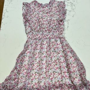Aqua girls foral midi dress
